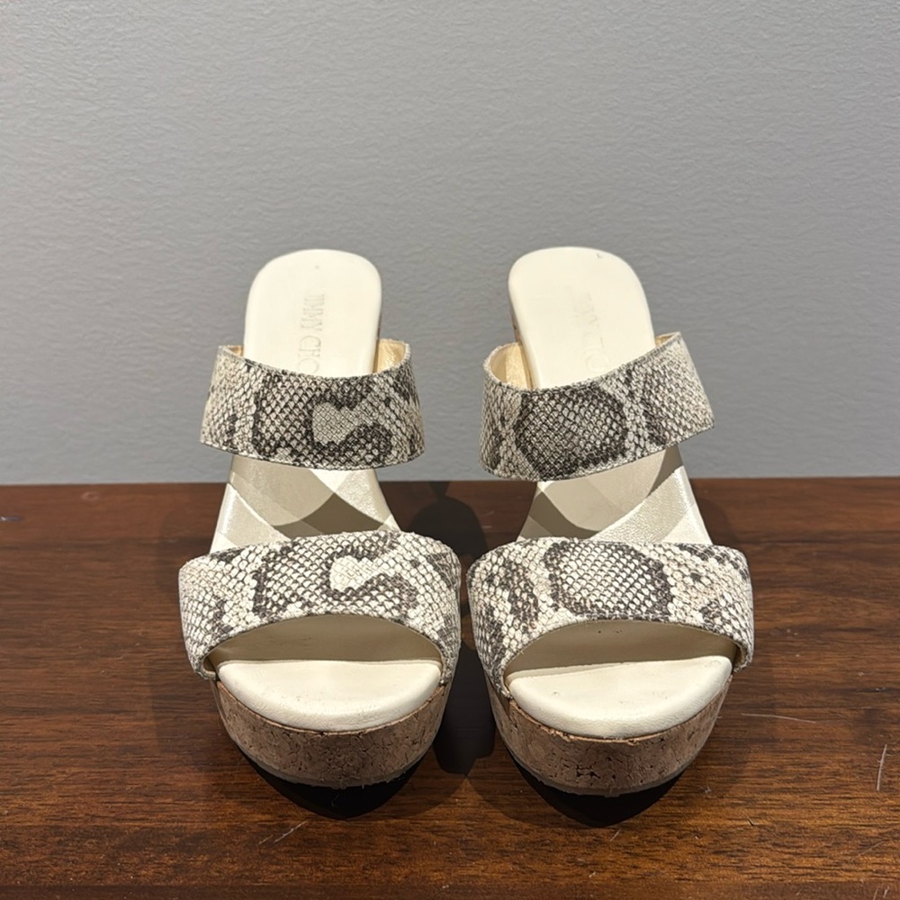 Lightly worn Jimmy Choo wedged sandals